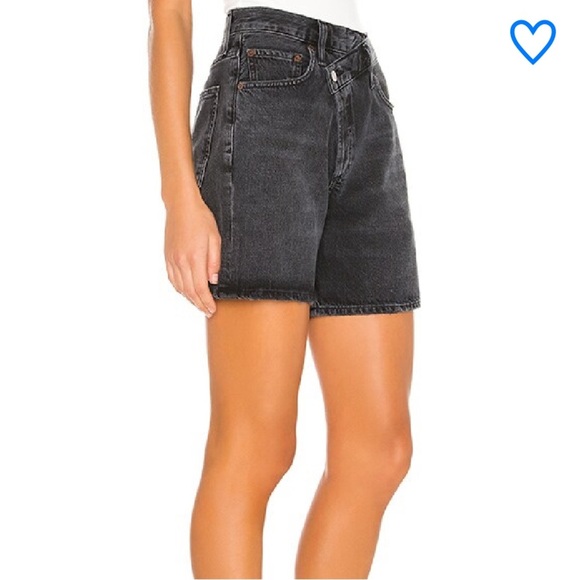 Agolde cross cross denim shorts - Picture 2 of 9